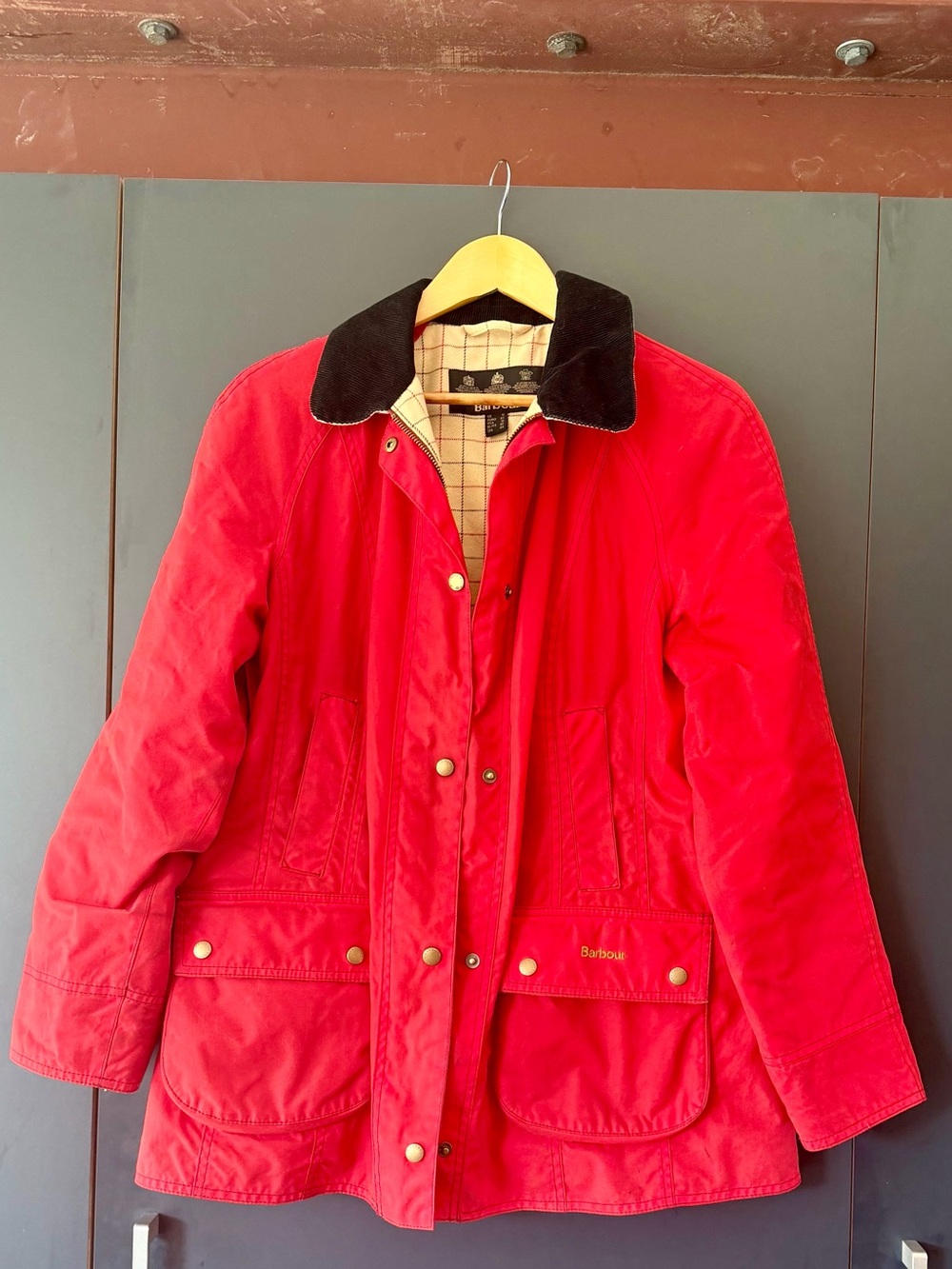 BARBOUR Beadnell Wax Jacket - Red